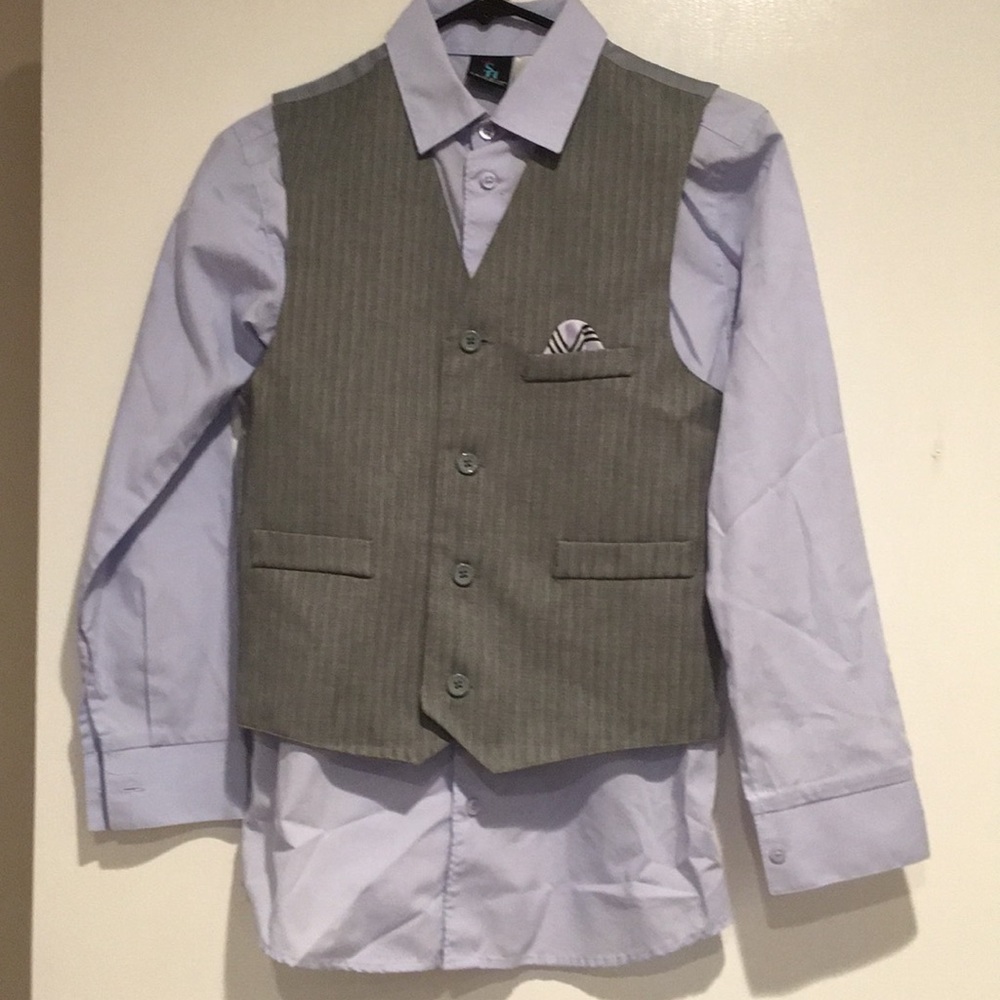 George 2 piece suit and Steve Harvey button shirt